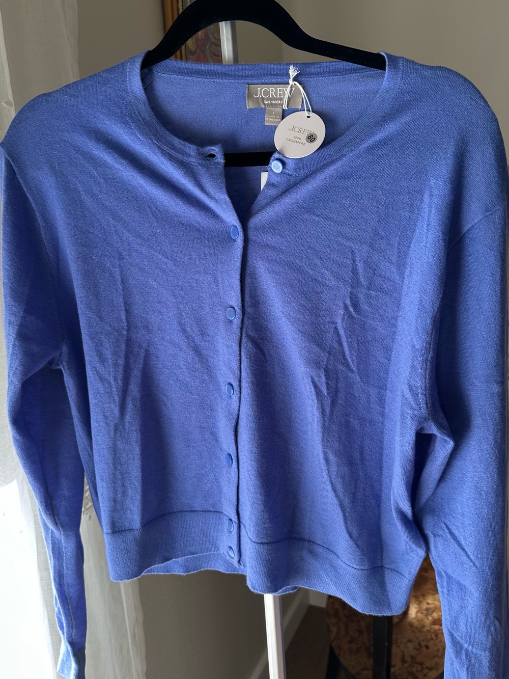 J. Crew Women's Periwinkle Button-Front Cardigan NWT Size Large